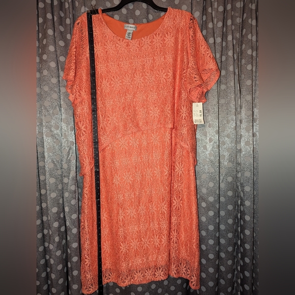 Crochet Peach Dress - Picture 4 of 12